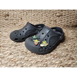 Crocs Baya Black Clog Unisex Boys Size J 2 Casual Comfort School Beach